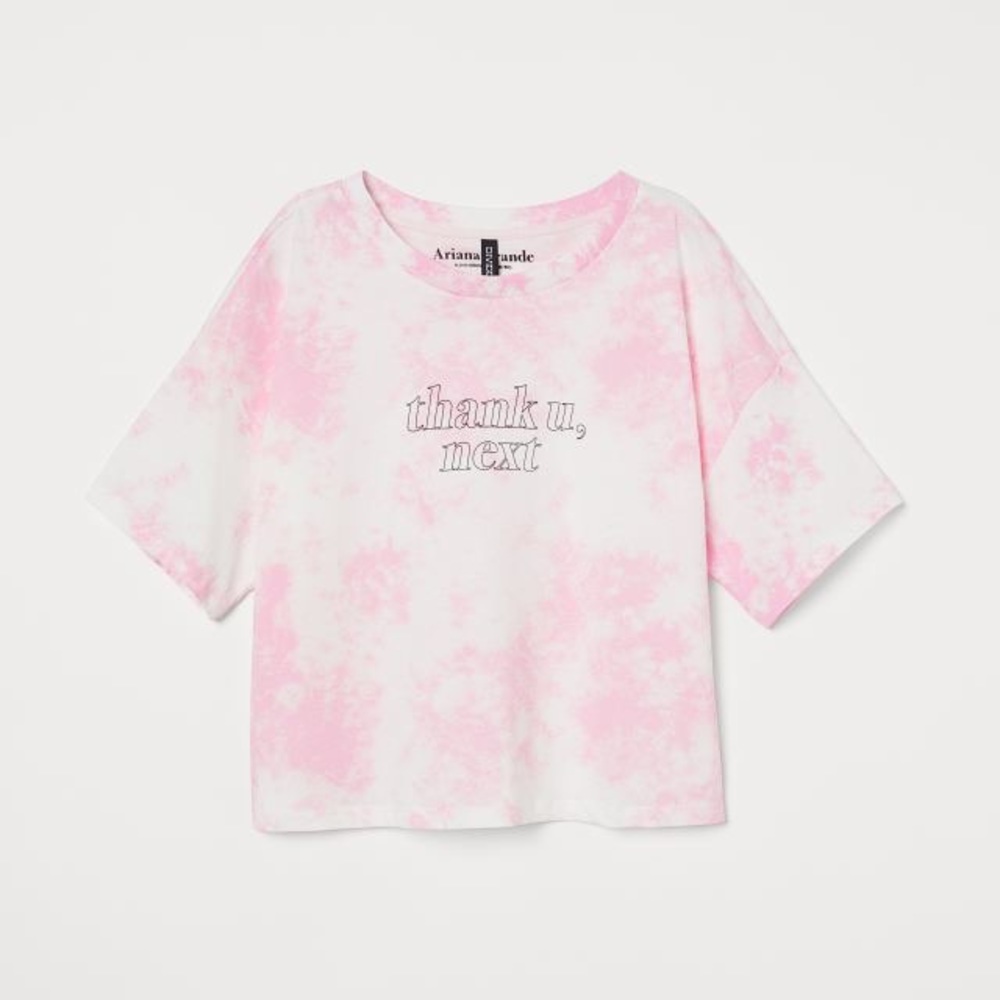 NWT H&M ARIANA GRANDE | Thank u, next crop t shirt